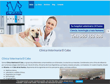 Tablet Screenshot of clinicaveterinariaelcabo.com